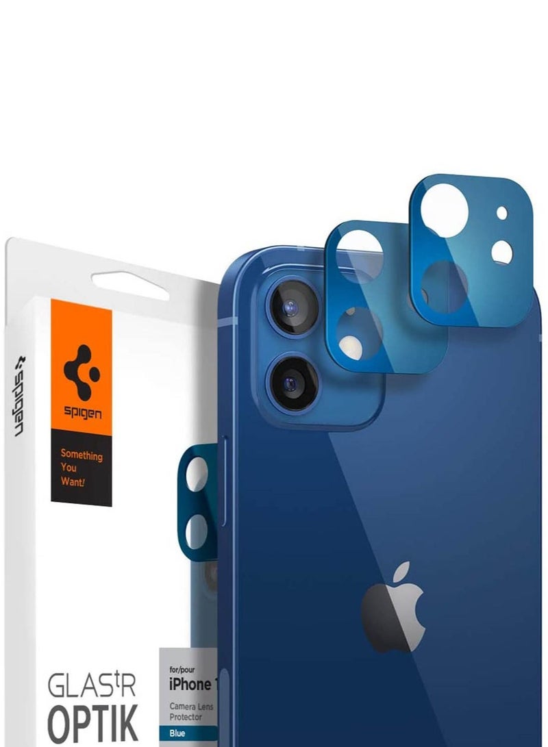 Spigen GLAStR Optik Camera Lens Screen Protector 2 Pack for iPhone 12 - Blue