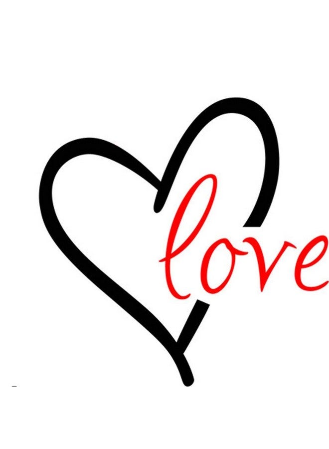 BIBITIME 16.93 X 16.93 Black Heart Red Love Wall Decal Valentine'S Day Vinyl Sticker For Baby Infants Toddlers Nursery Bedroom Children Kids Room Decor Art Pvc Murals - Image 3