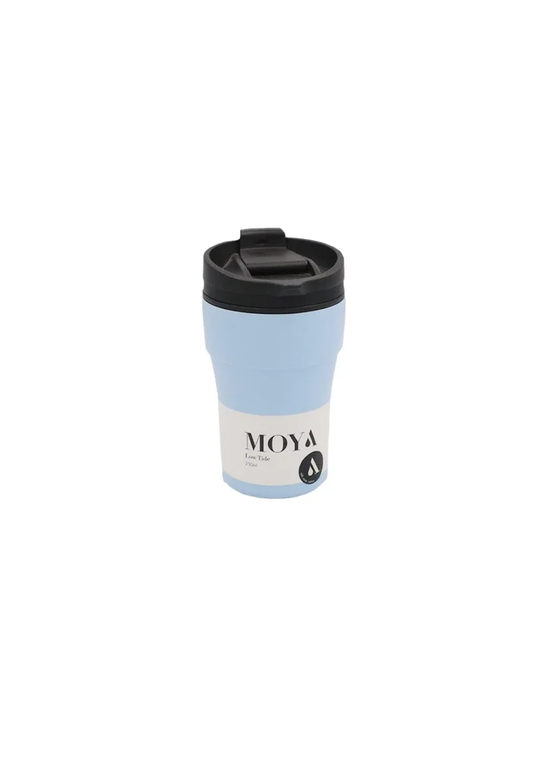 MOYA Moya "Low Tide" 250ml Travel Coffee Mug Black/Powder Blue