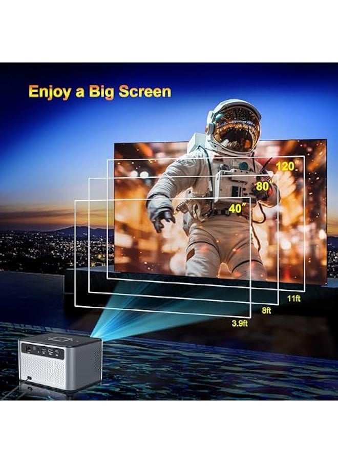 Projector X3 Pro WiFi Bluetooth Hasatek 1600 ANSI Lumens Projector 4k Supported Video Projector Android TV,Auto Focus,Electronic Keystone Correction，Full HD 1080P Home Theater Movie Projector
