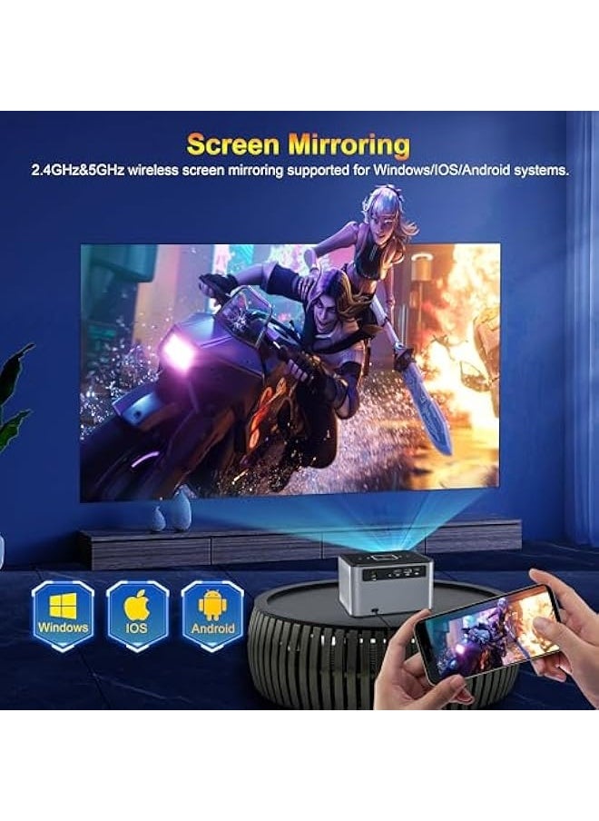 Projector X3 Pro WiFi Bluetooth Hasatek 1600 ANSI Lumens Projector 4k Supported Video Projector Android TV,Auto Focus,Electronic Keystone Correction，Full HD 1080P Home Theater Movie Projector