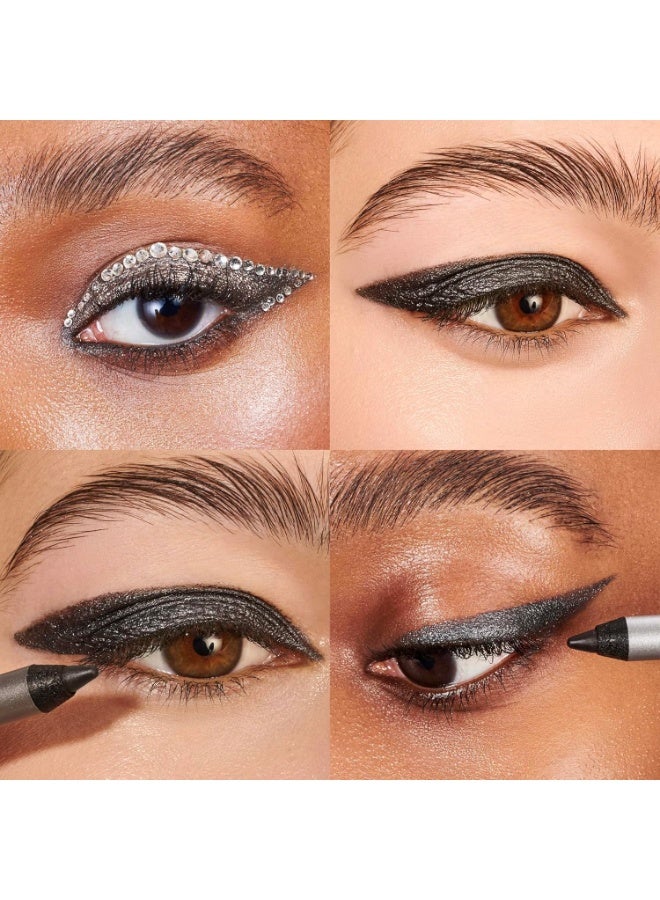 Wonderskin Wonderskin 1440 Longwear Blue Glitter Waterproof Eyeliner Pencil - Sharpenable Eyeliner Pencil and Smudge Proof Eye Liner Pencils (Oyster Blue) - Image 2