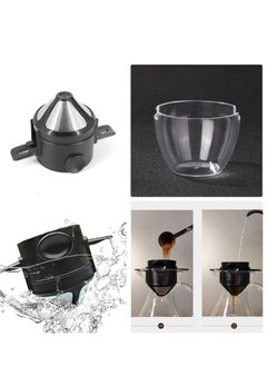 SYOSI Reusable Pour Over Coffee Maker, Stainless Steel Cone Coffee Dripper Filter 1-2 Cup, Steel Cone Paperless Coffee Dripper with Collapsible Holders for Home, Office, Travel, Camping  - Image 4