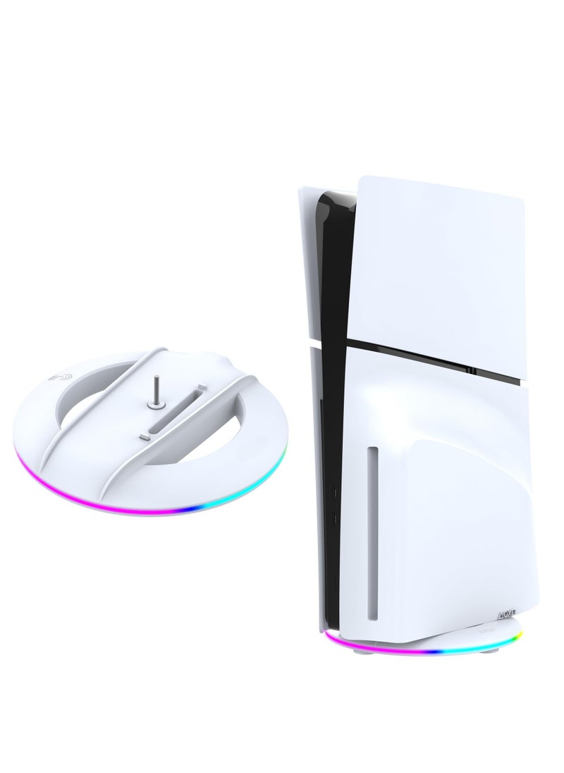 Generic RGB LED Light Vertical Stand Mount Dock For PS5 Slim Disc/Digital Version Game Console Base  - Image 1