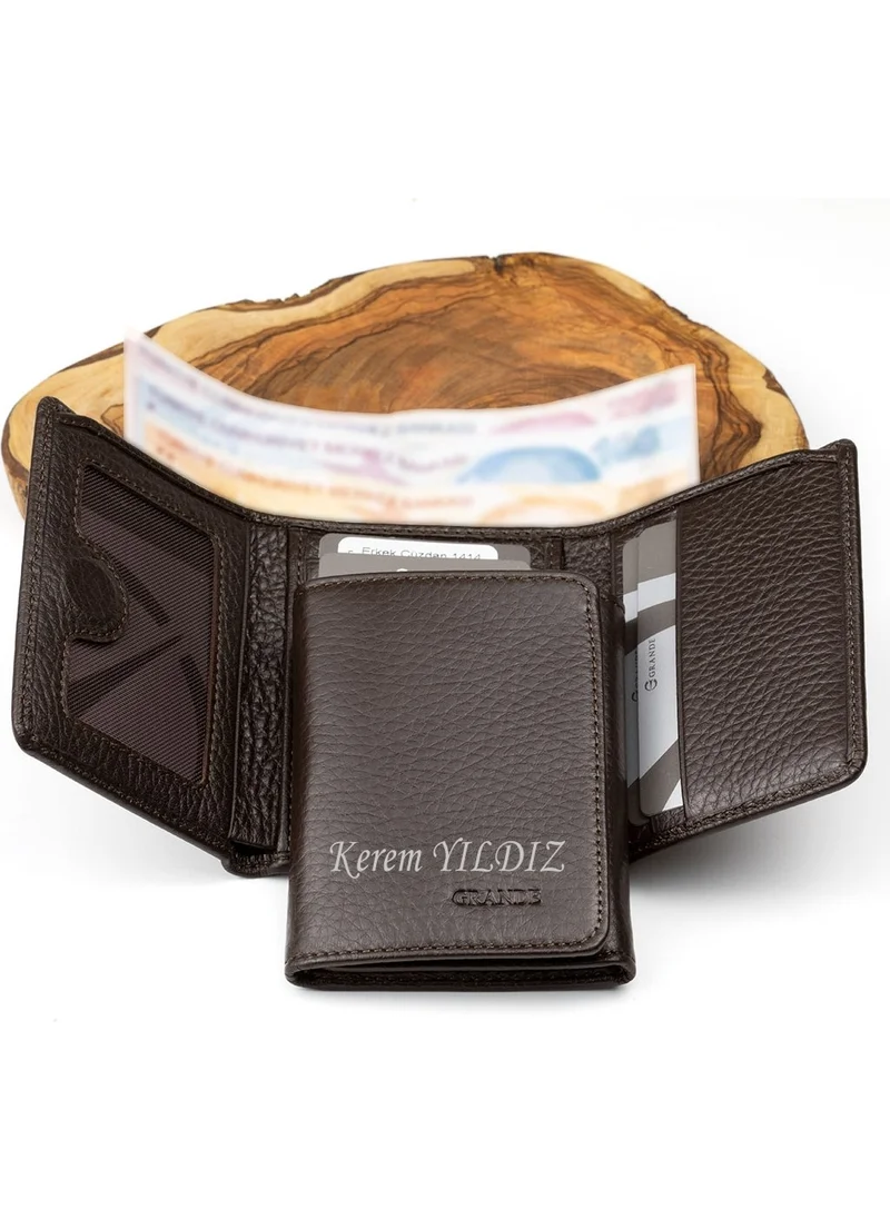 Grande Genuine Leather Men's Wallet and Belt Set