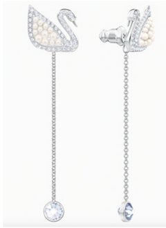 Chomel Swan Stone Studded Thread Earrings  - Image 3