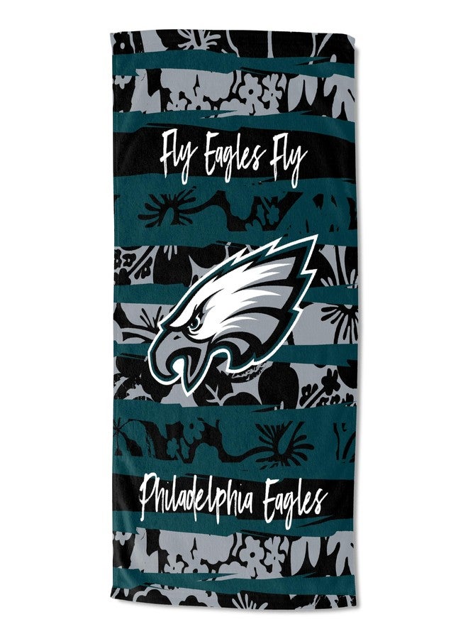 Northwest NFL Philadelphia Eagles Beach Towel, 35 x 60, Pocket - Image 1