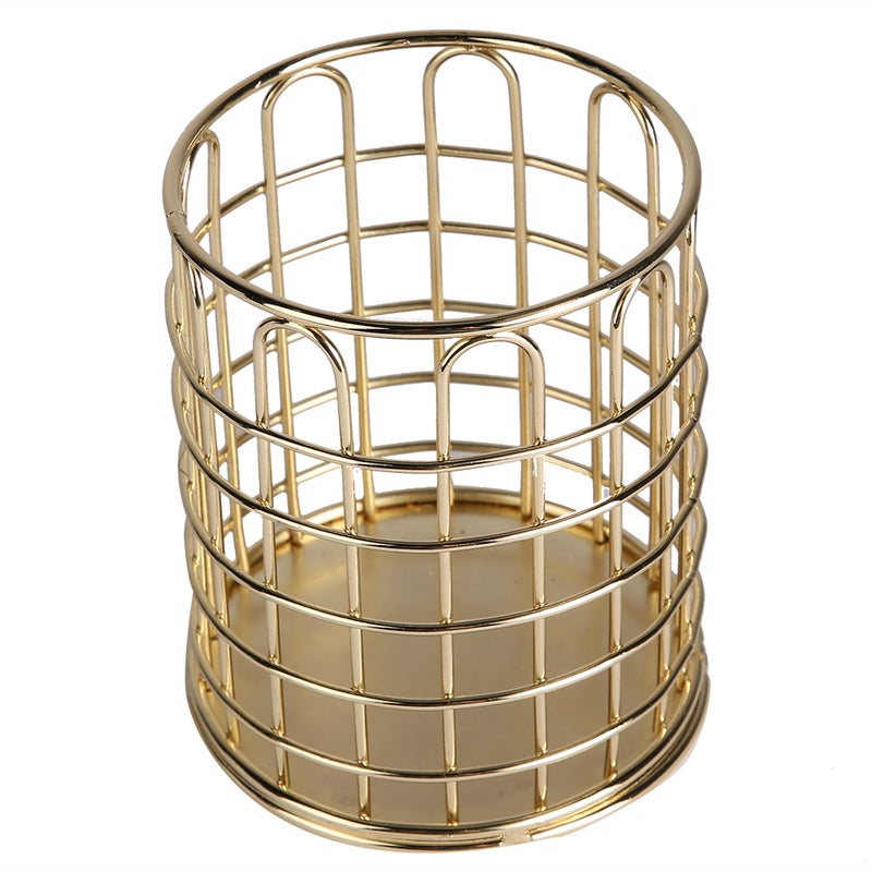 Multi Functional Cosmetic Brush Storage Holder Eyebrow Pencil Organizer Display Rack (Luxury Gold) - Image 2