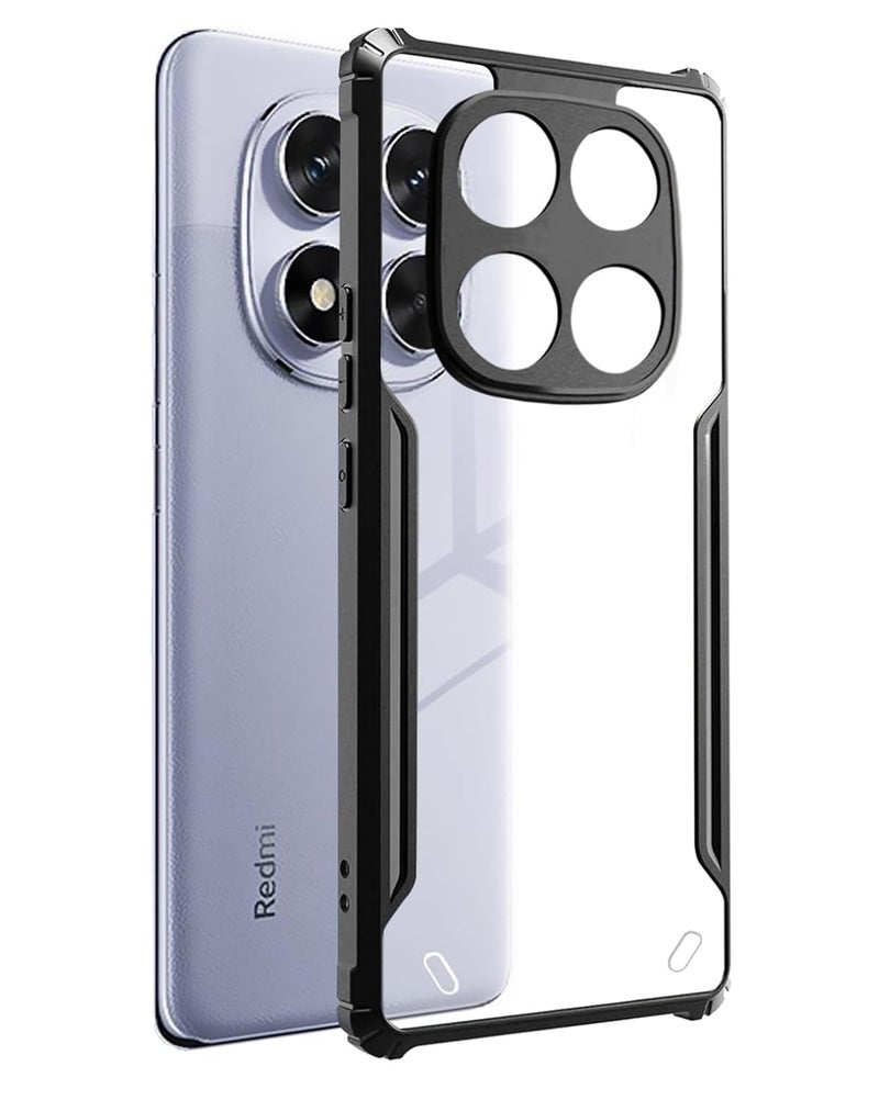 SPAZY CASE غطاء خلفي ® Redmi Note 14 Pro 5G | غطاء صلب شفاف من الكريستال مع حافة TPU، غطاء حماية من السقوط لـ Redmi Note 14 Pro 5G - Image 1