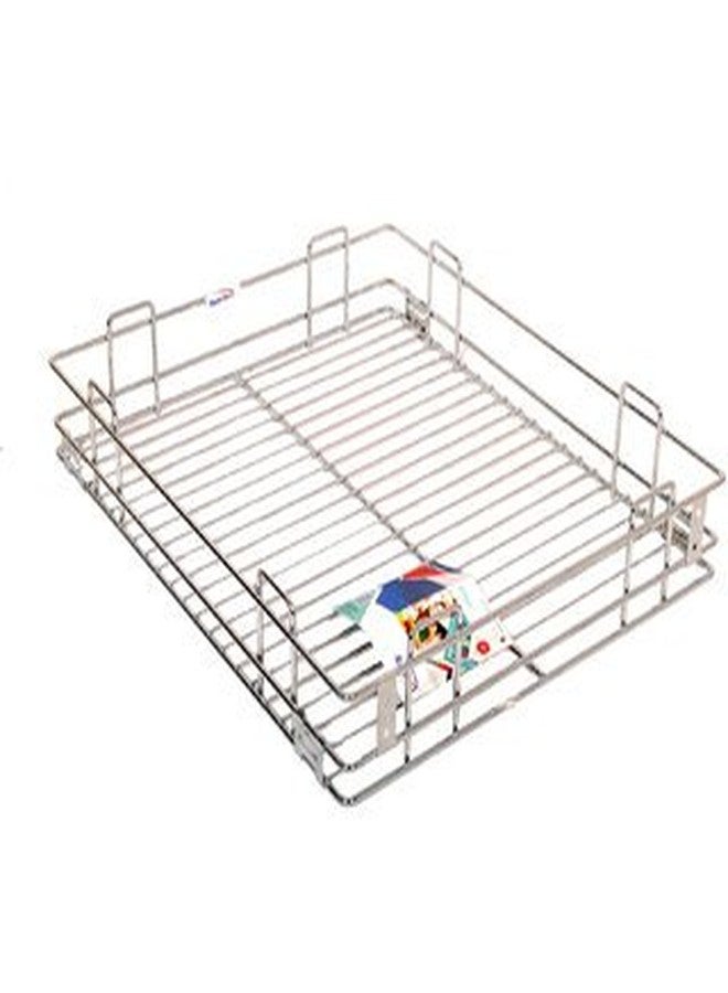 Finley Stainless Steel Plain Kitchen Basket (W19 x D20 x H8 -Inches)