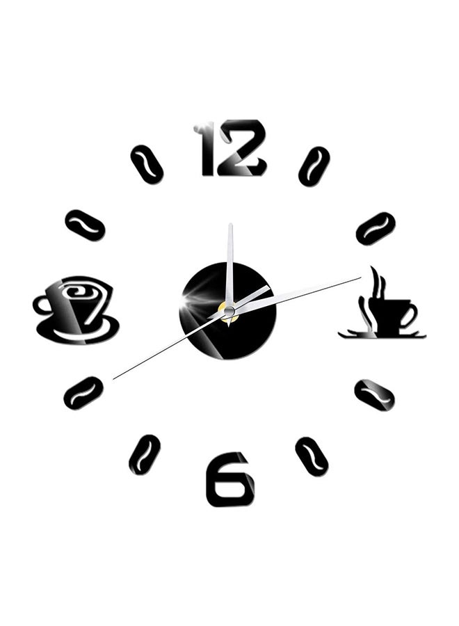 Digital Number Coffee Cup Diy Clock Acrylic Sticker Self-Adhensive Quartz Mute 3D Wall Clock Kitchen Home Decor Wall Clock