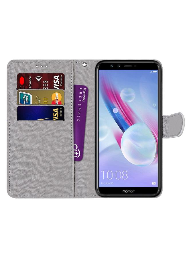 S-TOP Case For Huawei Honor 9 Lite Coloured Drawing Cross Texture Horizontal Flip PU Leather Case with Holder & Card Slots & Wallet & Lanyard - Image 3