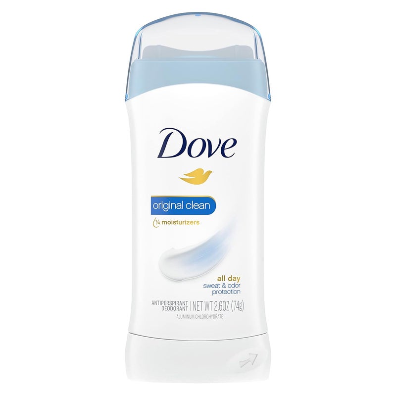 Dove Invisible Solid Antiperspirant Deodorant Stick for Women, Original Clean, For All Day Underarm Sweat & Odor Protection 2.6 oz