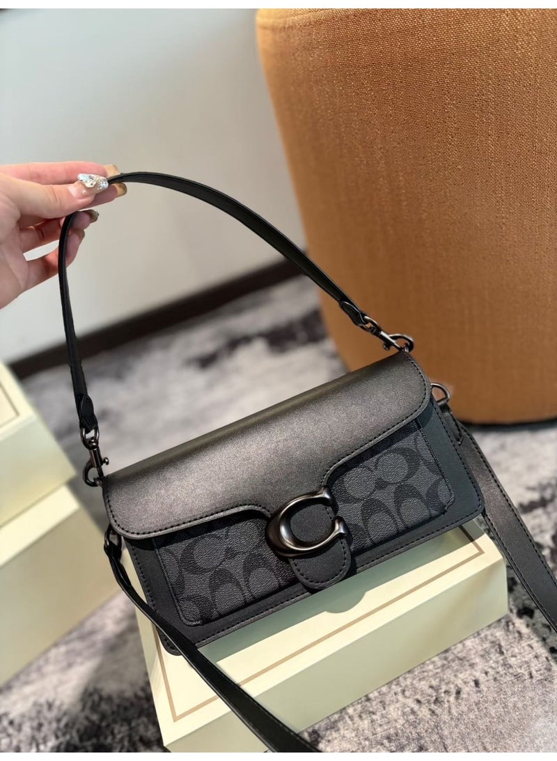 coachoutlet TABBY SHOULDER BAG & CROSSBODY BAG 26 IN SIGNATURE CANVAS-black GREY - Image 4