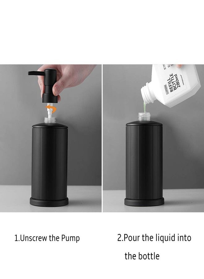 BGL Liquid Soap Dispenser Freestanding Aluminum Hand Soap Dispenser 17.6 Oz Rustproof for Bathroom and Kitchen Matte Black - Image 5