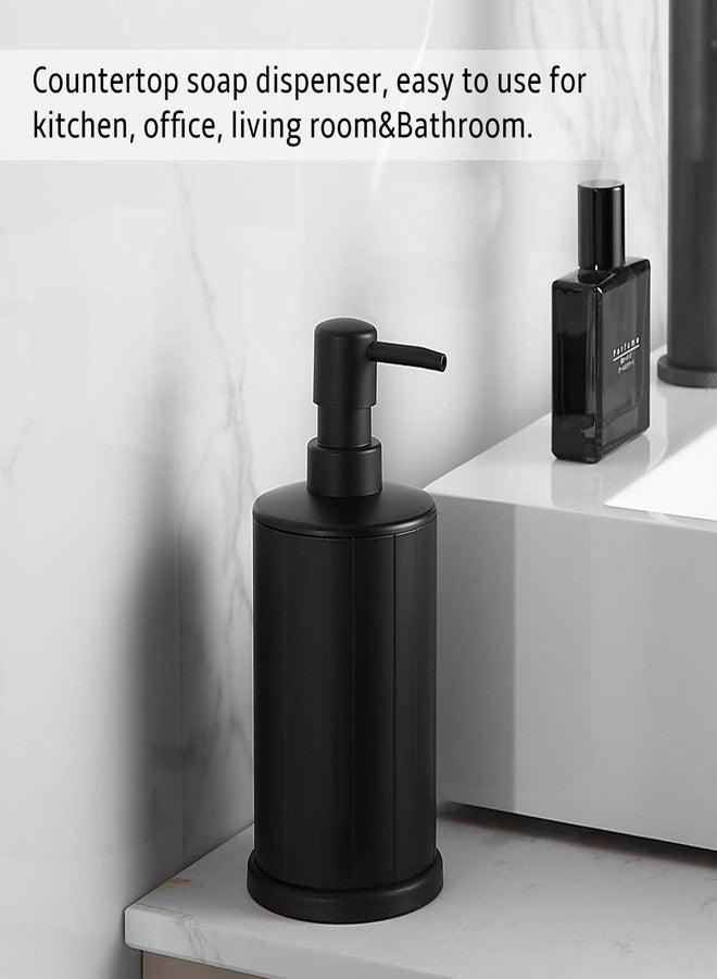 BGL Liquid Soap Dispenser Freestanding Aluminum Hand Soap Dispenser 17.6 Oz Rustproof for Bathroom and Kitchen Matte Black - Image 2