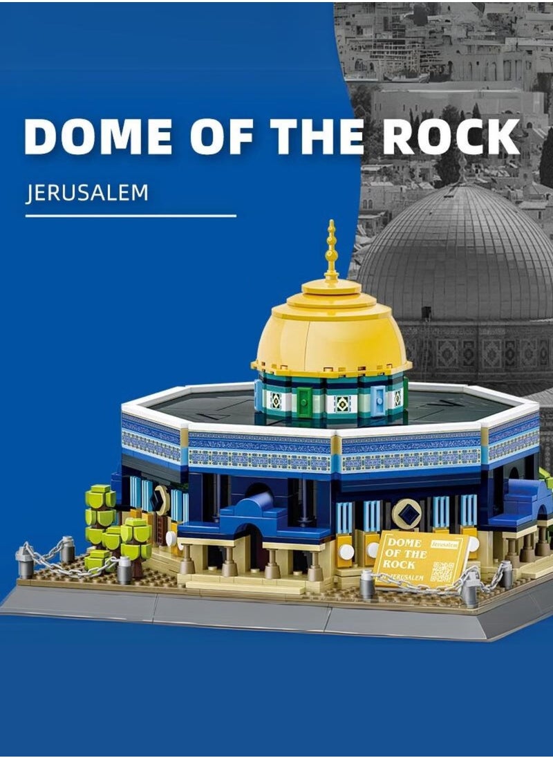 wange Dome of The Rock Building Blocks Set- 983 Pcs Masjid Al Aqsa Construction Toys-Best Islamic Learning And Education Gift For Kids  - Image 2