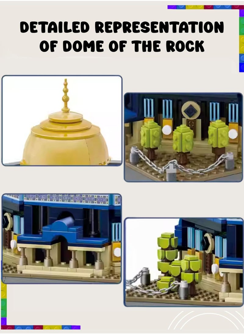 wange Dome of The Rock Building Blocks Set- 983 Pcs Masjid Al Aqsa Construction Toys-Best Islamic Learning And Education Gift For Kids  - Image 4