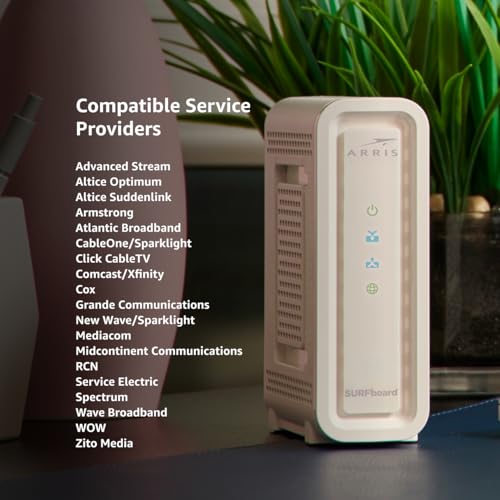 Commscope أريس (SB6190-RB) - مودم كابل - مودم كابل جيجابت سريع DOCSIS 3.0 32x8، لمزودي الإنترنت Comcast Xfinity وCox وSpectrum والمزيد، منفذ 1 جيجابت، سرعة إنترنت قصوى 800 ميجابت في الثانية، ضمان لمدة سنة - مجدد - Image 4