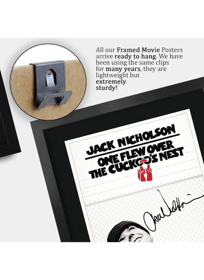 HWC Trading HWC Trading One Flew Over The Cuckoo's Nest Movie Poster Jack Nicholson Signed 16 x 12 inch Framed Gift Printed Autograph Film Print Photo Picture Display - 16" x 12" Framed  - Image 5