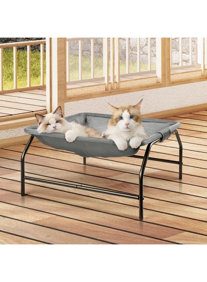 JUNSPOW Cat Bed [Large Cats] Cat Hammock Dog Bed Pet Square Hammock Bed FreeStanding Cat Sleeping Bed Cat Supplies Whole Wash Detachable Easy Assembly Outdoor Indoor - Image 1