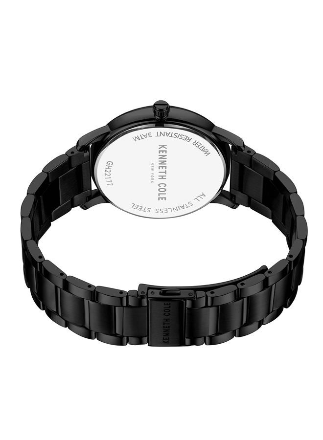 Kenneth Cole New York Analog Gents 42mm Watch with Black Stainless Steel Bracelet  - Image 3