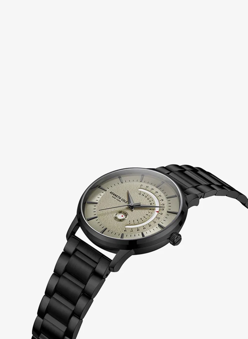 Kenneth Cole New York Modern Classic Grey Dial Black Stainless Steel Bracelet Analog Watch for Men 42mm