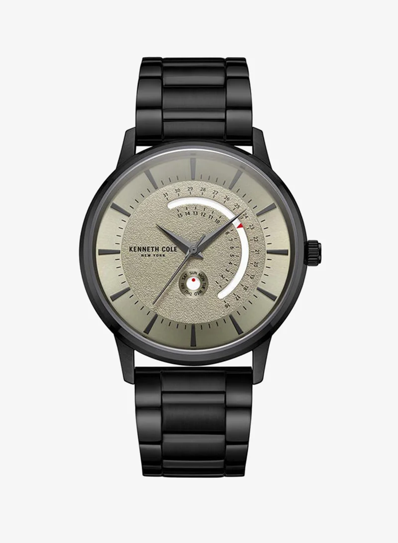 Kenneth Cole New York Modern Classic Grey Dial Black Stainless Steel Bracelet Analog Watch for Men 42mm
