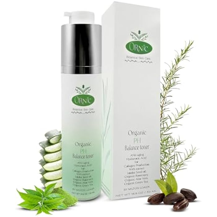 Ornic Botanical Skin Care - Organic Facial Toner with Hyaluronic Acid, Collagen, Rosemary & Aloe Vera - Natural Face Care for Hydration & Balance - Vegan & Cruelty-Free - 1.69 oz (50 ml) - Image 1