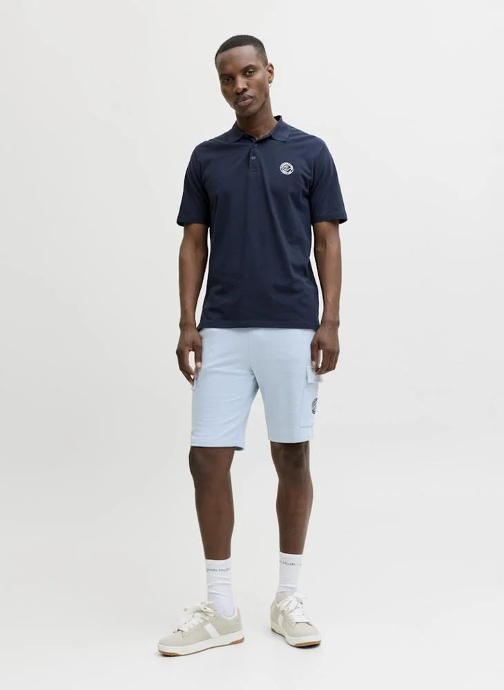 JACK & JONES Navy Blazer Regular fit short sleeve Polo for Men | Best Price UAE