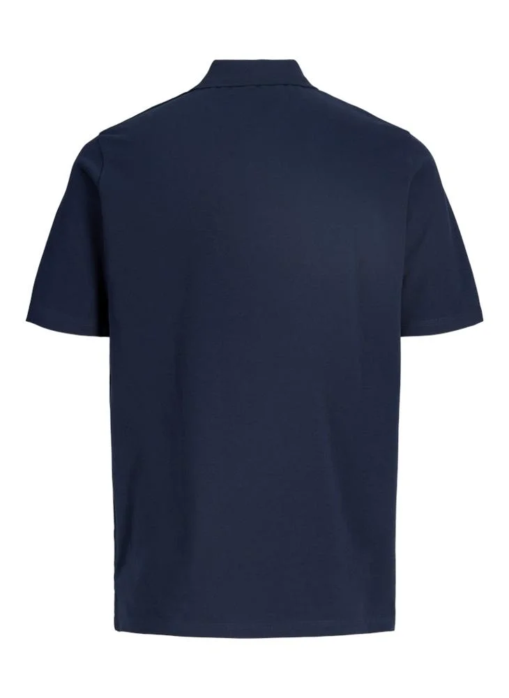 JACK & JONES Navy Blazer Regular fit short sleeve Polo for Men | Best Price UAE