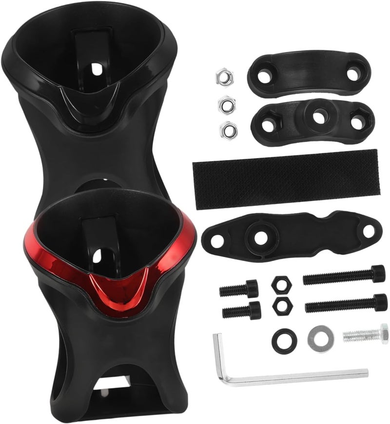 Elegant upgraded practical design 2pcs Motorcycle Drink Holder Water Cup Holder for Scooter Beverage Anti-Vibration Design All consumer tier purchase options - Image 1