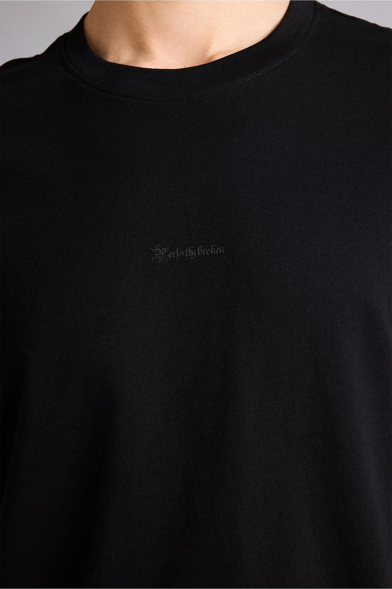 DeFacto Black Man 100% Cotton Printed T-Shirt Casual - Image 4
