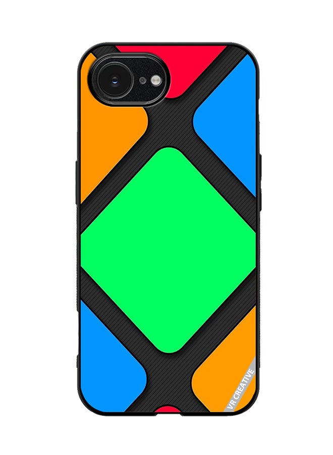 Protective Case Cover For Apple iPhone 16e Abstract Design Multicolour