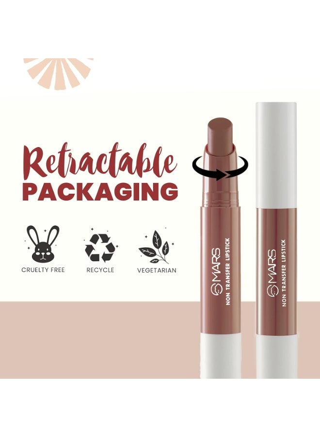 MARS Matte Super Stay Lipstick | Up to 12 Hours Long Lasting | Smudge Proof and Waterproof Lipstick for Women (2.6 gm) (12-SINFUL) - Image 2