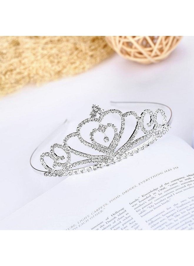Lovely Shop - Lovelyshop Rhinestone Crystal Tiarawedding Bridal Prom Birthday Pegeant Prinecess Crown (Heart）1 Pack - Image 1