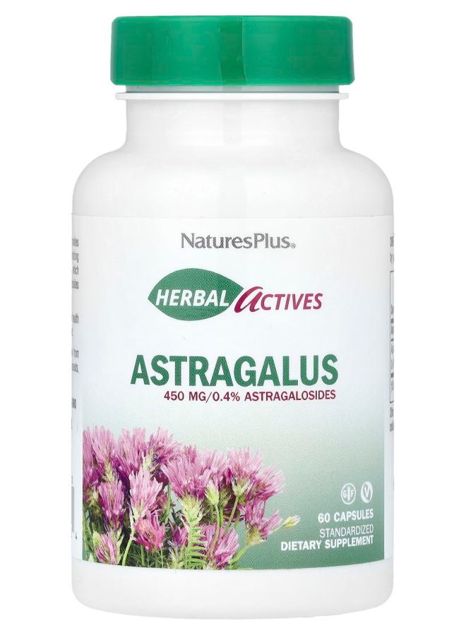 Herbal Actives Astragalus 450 mg 60 Capsules