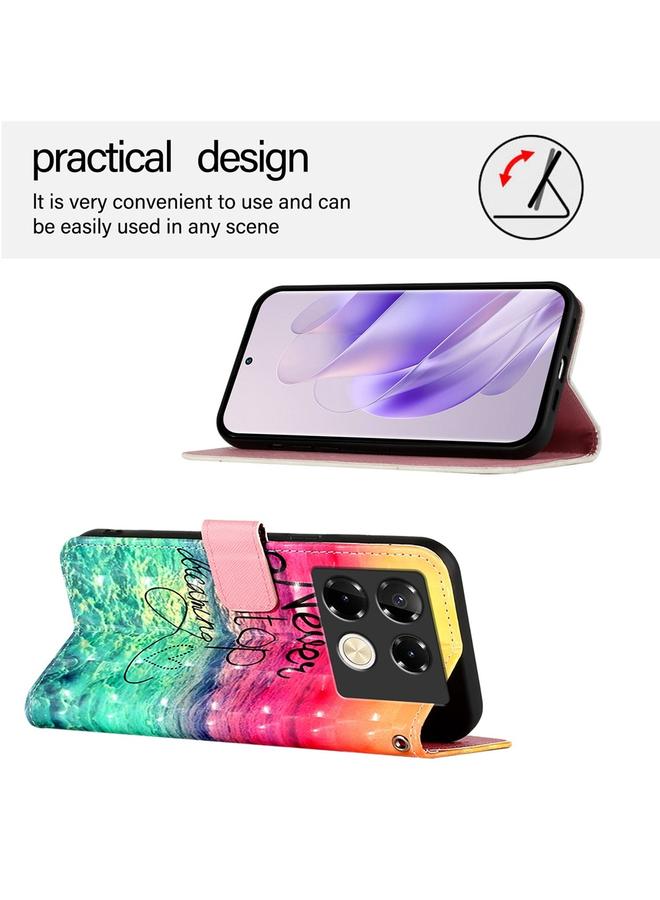 Zaboon Case For Infinix Note 40 Pro 5G 3D Painting Horizontal Flip Leather Phone Case - Image 3