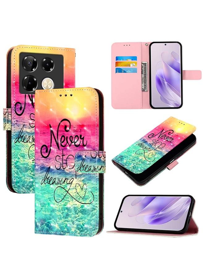 Zaboon Case For Infinix Note 40 Pro 5G 3D Painting Horizontal Flip Leather Phone Case - Image 1