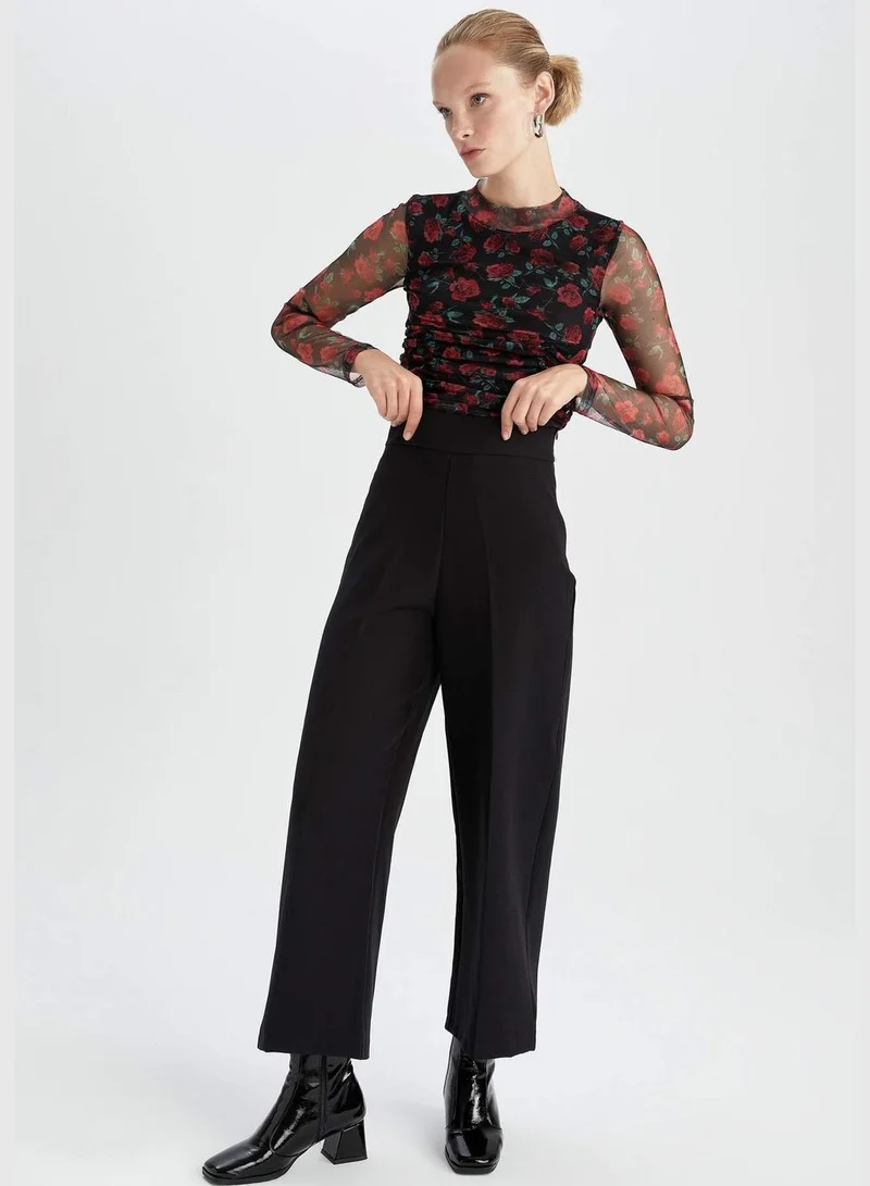 DeFacto Woman Fitted Mock Neck Knitted Long Sleeve T-Shirt