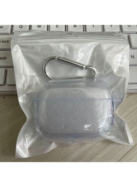 Suitable For Airpods Protective Apple Case Pro2 Transparent Headphone Case 3/4 Generation Headphone Case 5th Generation Tpu Material-Color:Transparent Soft Shell + Buckle + Pearlescent Bag-Model:airpods Pro2 (with Hanging Ears)
