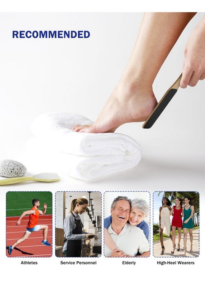 BEZOX Foot File Callus Remover With Bamboo Handle(1 Pcs) Doublesided Portable Foot Scrubber Professional Pedicure Heel Sander For Smooth And Beautiful Feet Dark  - Image 3