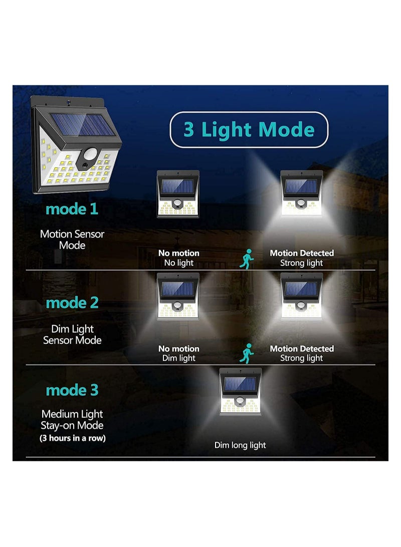 مييلان مستشعر حركة الطاقة الشمسية مصباح أمنية أمان مدعوم بالطاقة الشمسية أضواء لاسلكية مقاومة للماء لجدار الساحة الساحة مرآب شرفة حديقة سياج الفناء - Image 5