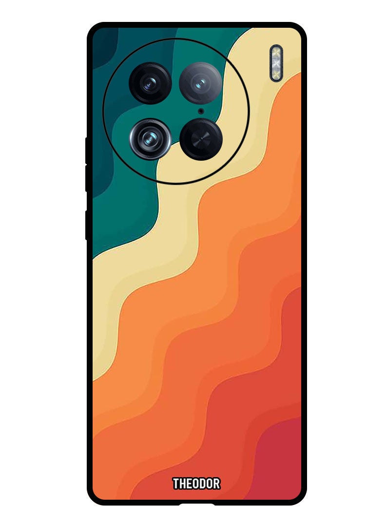 Theodor Protective Case Anti Scratch Shock Proof Bumper Cover For Vivo X90 Pro Curvy stripes - Image 1