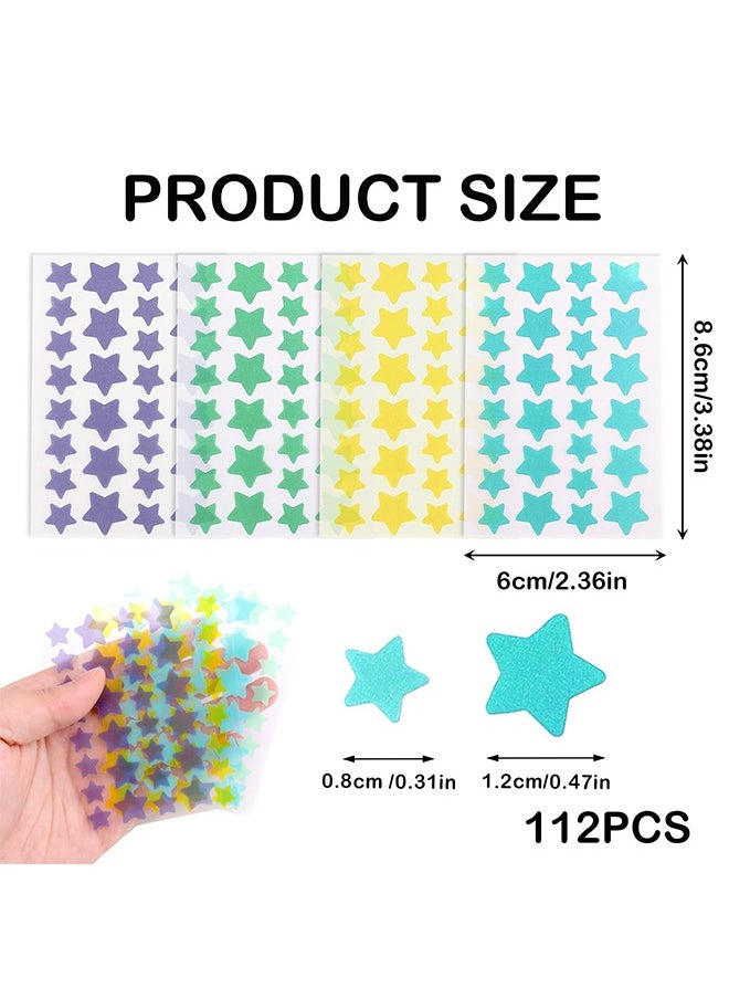 EELHOE Pimple Patches for Face, Hydrocolloid Acne Patches, Cute Star Zit Covers, Colorful Hydrocolloid Patches Zit Patches with Tea Tree Oil, Salicylic Acid & Calendula Oil for Spots, Blackheads  - Image 4