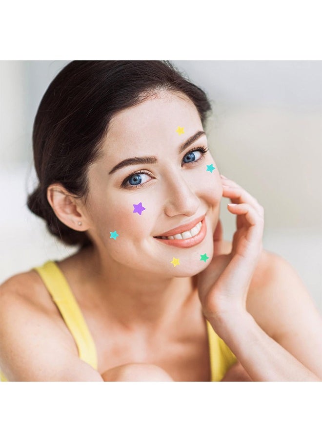 EELHOE Pimple Patches for Face, Hydrocolloid Acne Patches, Cute Star Zit Covers, Colorful Hydrocolloid Patches Zit Patches with Tea Tree Oil, Salicylic Acid & Calendula Oil for Spots, Blackheads  - Image 2
