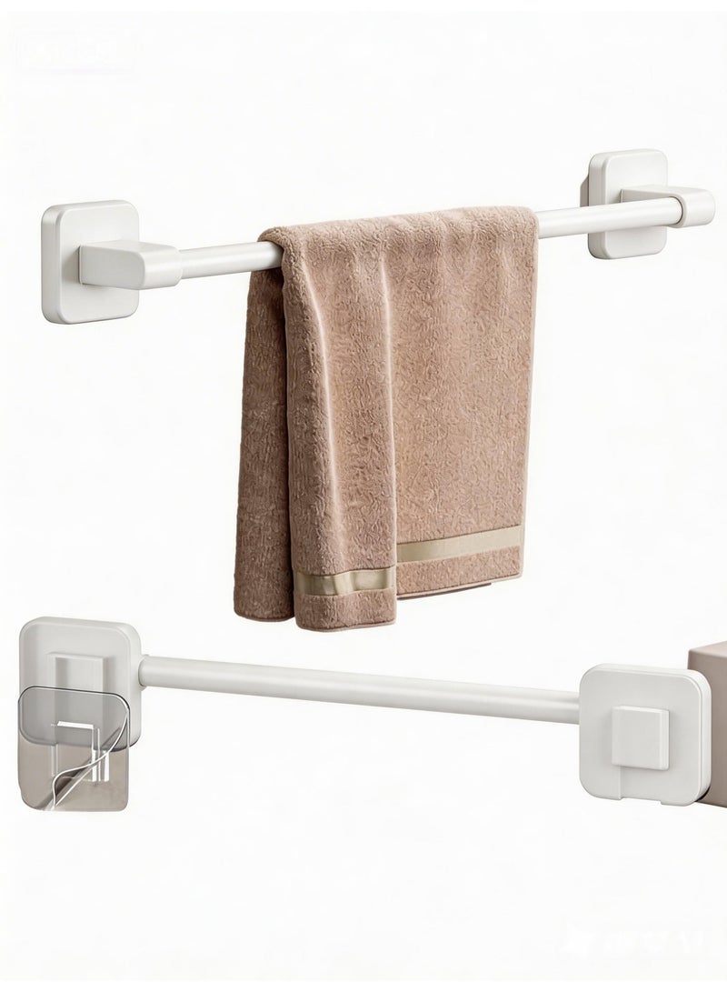 70 cm Wall Mount Towel Bar, Towel Holder, Rust Proof Self-adhesive Towel Rack, Towel and Wash Cloth Hanging Storage Accessories, Bathroom Slippers Rack, Drying Stand, Suitable For Bathrooms, Kitchens - Image 1