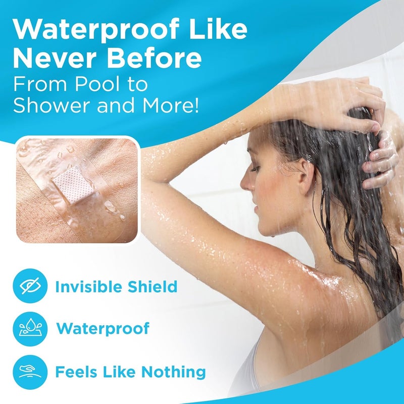 OK TAPE لاصقات شفافه لاصقة مقاومة للماء OK TAPE بكميات كبيرة 160 قطعة بأحجام متنوعة مع تغليف فردي للإسعافات الأولية ورعاية الجروح مجموعة لاصقات متنوعة للجروح الصغيرة والخدوش تبقى ثابتة أثناء الاستحمام - Image 4
