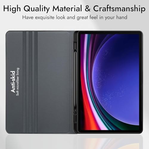 Robustrion Cover Case for Samsung Galaxy Tab S9 FE Plus 12.4 inch/Tab S9 Plus inch, Folio Cover Case with [Pencil Holder] [Auto Sleep Wake] for Samsung Tab S9+ / S9 FE+ Tablet - Marble Lilac - Image 4