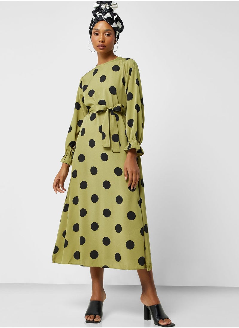 Khizana - Dot Printed Dress - Image 1